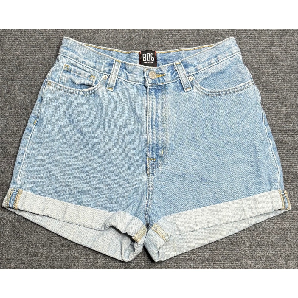 BDG Urban Outfitters Mom High Rise Denim Shorts Cuffed Size 27 Boho